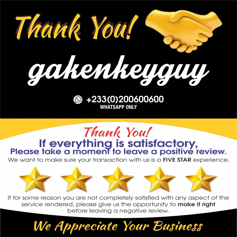 gakenkeyguy thank you card
